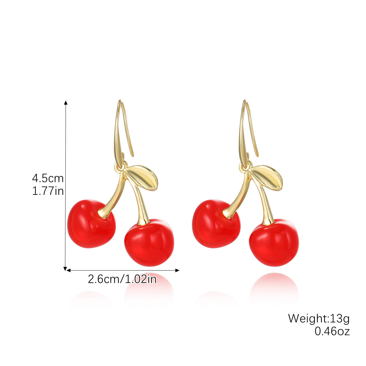 Cherry-Shaped Crystal Earrings for Women