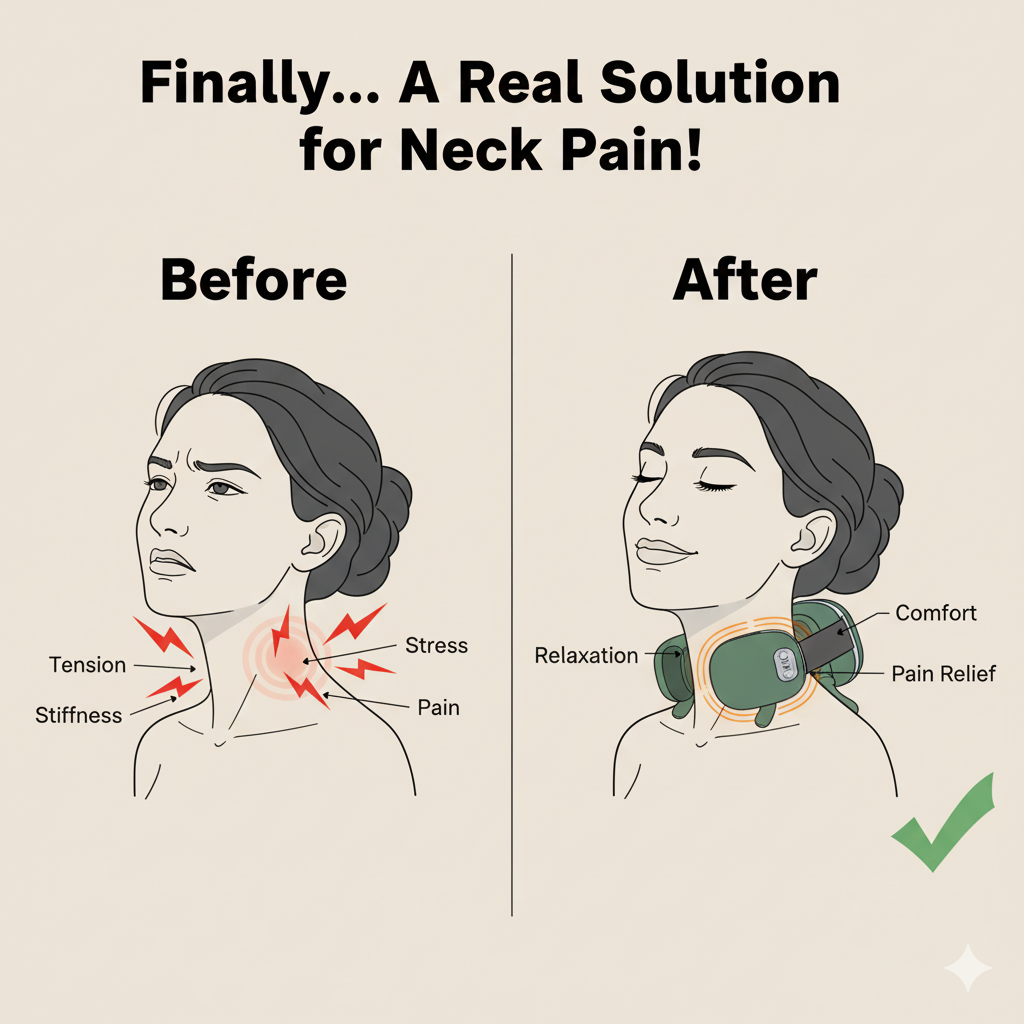 Premium Heated Neck & Shoulder Massager – Relax & Relieve Pain