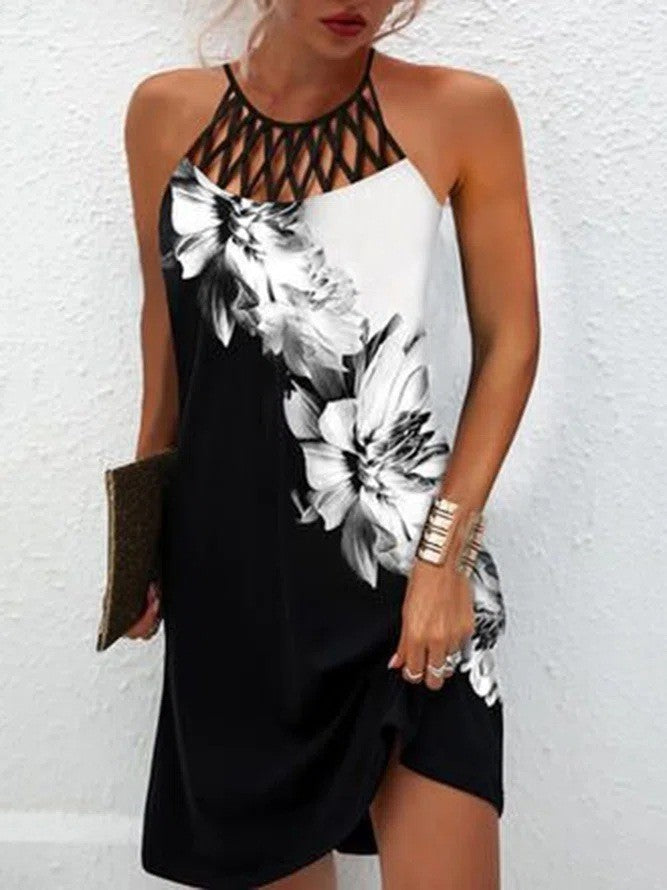 Boho Halter Neck Summer Dress for Women