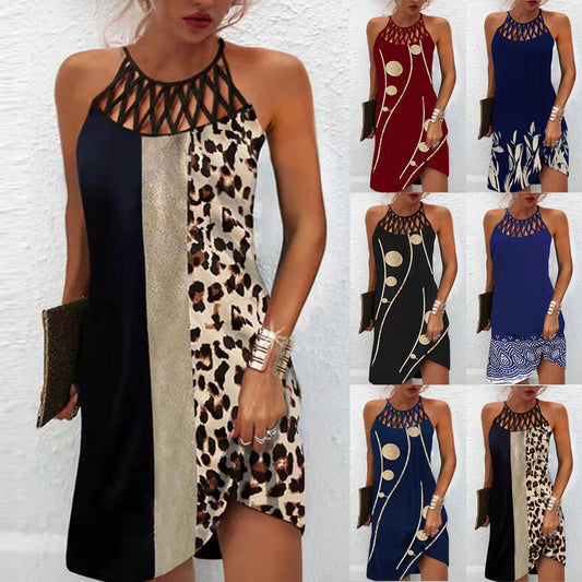 Boho Halter Neck Summer Dress for Women