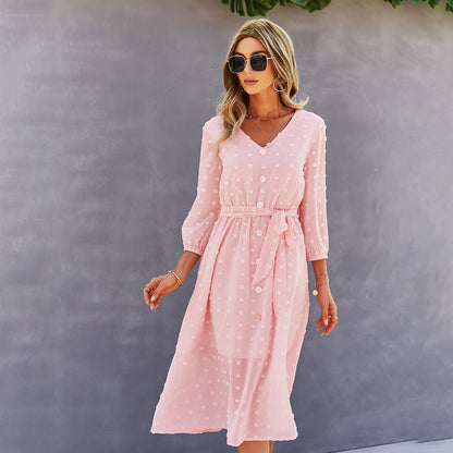 Elegant Pink Chiffon Dress for Women