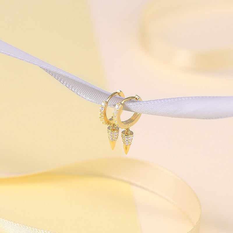 Punk Geometric Diamond Earrings