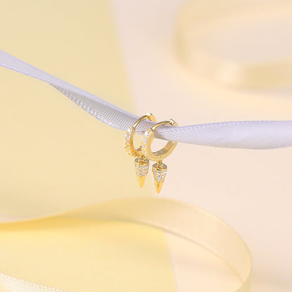 Punk Geometric Diamond Earrings