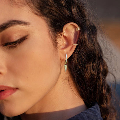 Punk Geometric Diamond Earrings