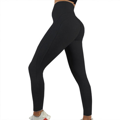 High Waist Solid Color Fitness Leggings – Butt Lift & Stretch Fit