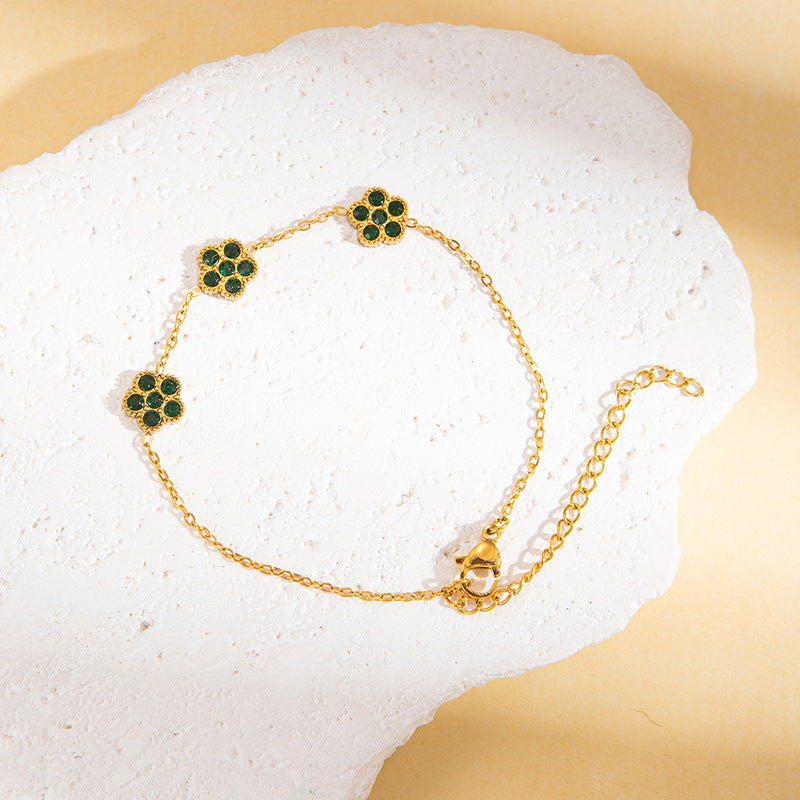 Women's Fashionable All-match Multi-color Titanium Steel Bracelet