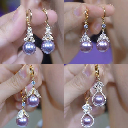 Luxury Pearl Crown Earrings
