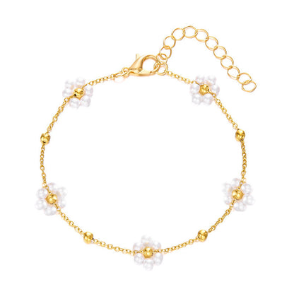 Women's Korean-style Fresh Flower Pearl Bracelet