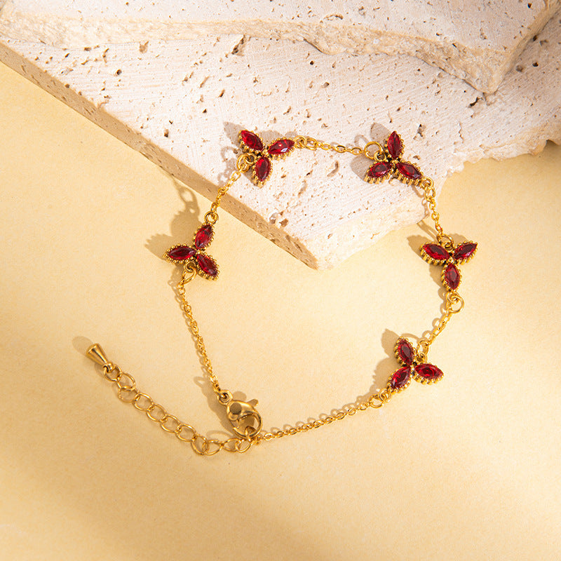 Women's Fashionable All-match Multi-color Titanium Steel Bracelet