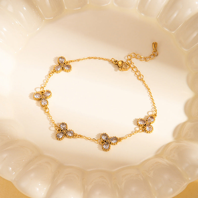 Women's Fashionable All-match Multi-color Titanium Steel Bracelet