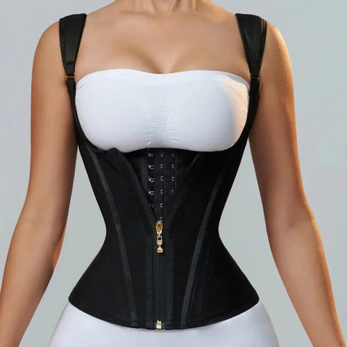 Zipper Breasted Vintage Body Shaping Top