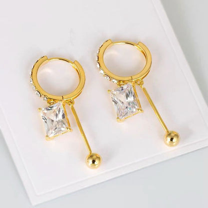 Luxury Micro-Inlaid Full Diamond Ball Earrings for Women