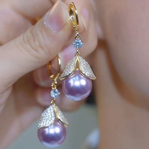Luxury Pearl Crown Earrings