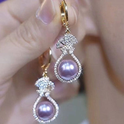 Luxury Pearl Crown Earrings