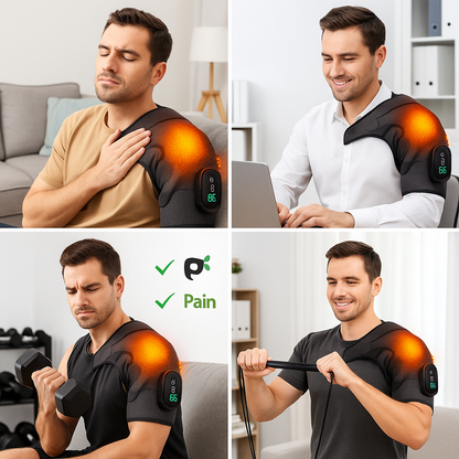Smart Heated Shoulder Massager – Pain Relief & Muscle Recovery