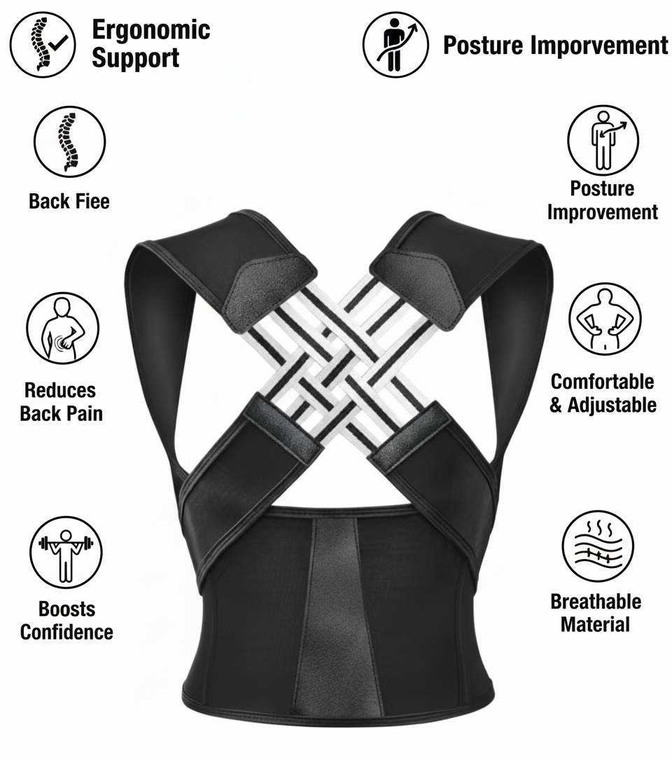 Posture Corrector for Back Pain Relief – FDA Approved Support Brace