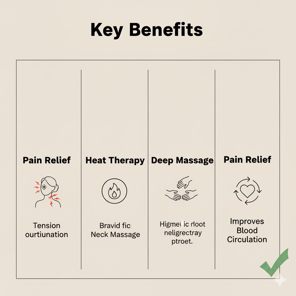 Smart Heated Neck Massager – Deep Relief in Minutes