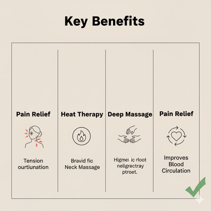 Smart Heated Neck Massager – Deep Relief in Minutes
