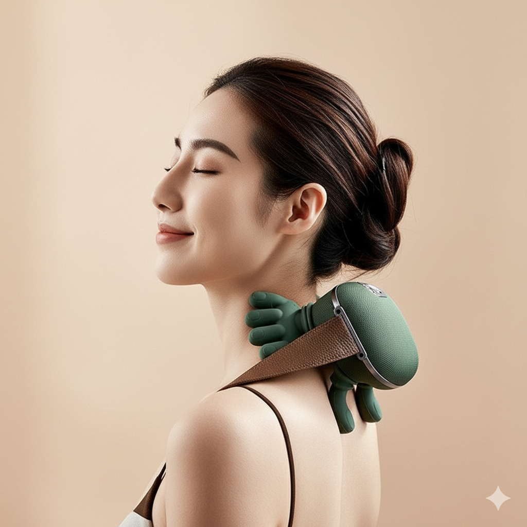 Smart Heated Neck Massager – Deep Relief in Minutes