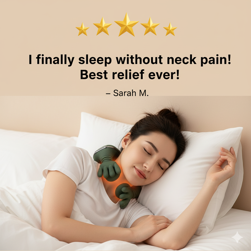 Smart Heated Neck Massager – Deep Relief in Minutes