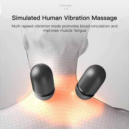 Electric Neck Massage Pillow Heating Vibration Neck Massager Back Cervical Traction Relax Sleeping Memory Foam Spine Support