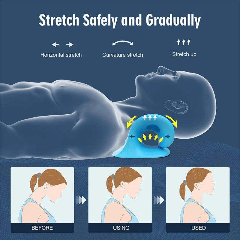 Neck And Shoulder Relaxer Cervical Traction Device Pain Relief And Cervical Spine Alignment Chiropractic Pillow Neck Stretcher