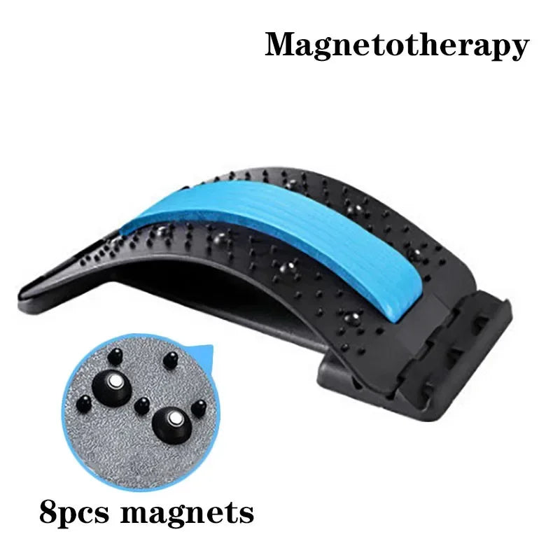 Back Massager Magnetotherapy Multi-Level Adjustable Stretcher Waist Neck Fitness Lumbar Cervical Spine Support Pain Relief