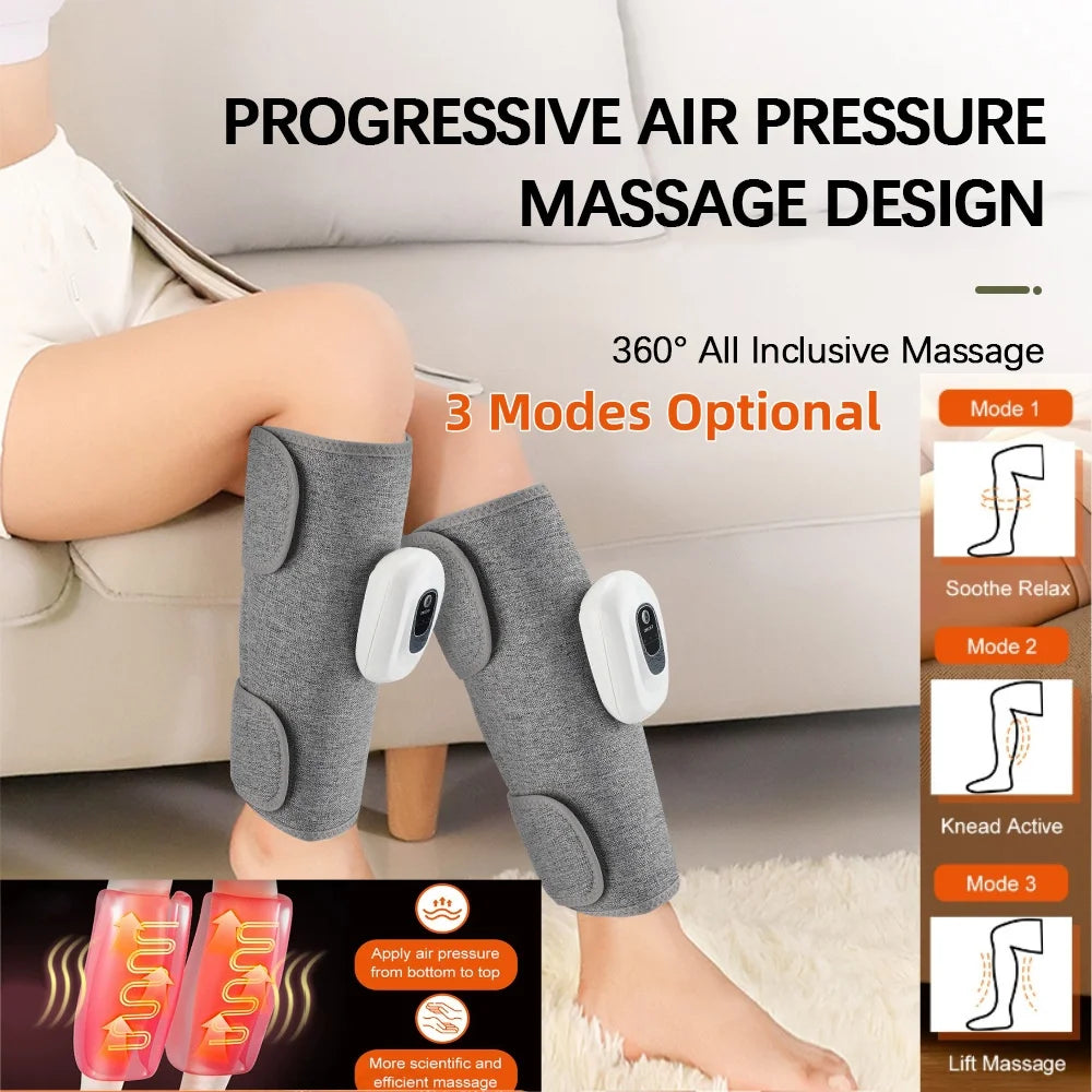Wireless 360° Air Pressure Calf Massager 3 Mode Muscle Massager Relax Blood Circulation Eletric Rechargeable Smart Massager