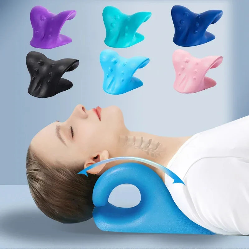 Neck And Shoulder Relaxer Cervical Traction Device Pain Relief And Cervical Spine Alignment Chiropractic Pillow Neck Stretcher