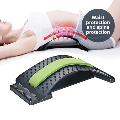 Back Massager Magnetotherapy Multi-Level Adjustable Stretcher Waist Neck Fitness Lumbar Cervical Spine Support Pain Relief