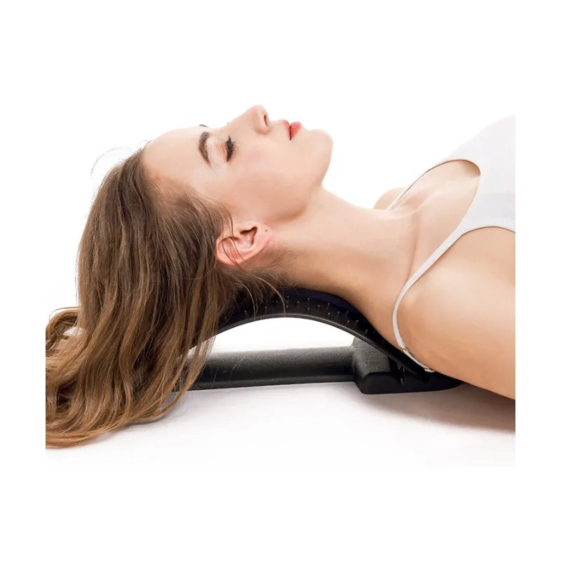 Back Massager Magnetotherapy Multi-Level Adjustable Stretcher Waist Neck Fitness Lumbar Cervical Spine Support Pain Relief