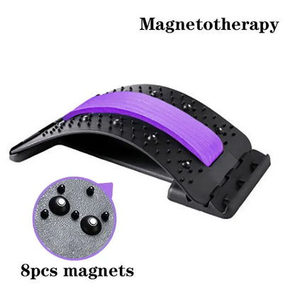 Back Massager Magnetotherapy Multi-Level Adjustable Stretcher Waist Neck Fitness Lumbar Cervical Spine Support Pain Relief