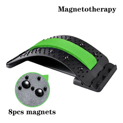 Back Massager Magnetotherapy Multi-Level Adjustable Stretcher Waist Neck Fitness Lumbar Cervical Spine Support Pain Relief