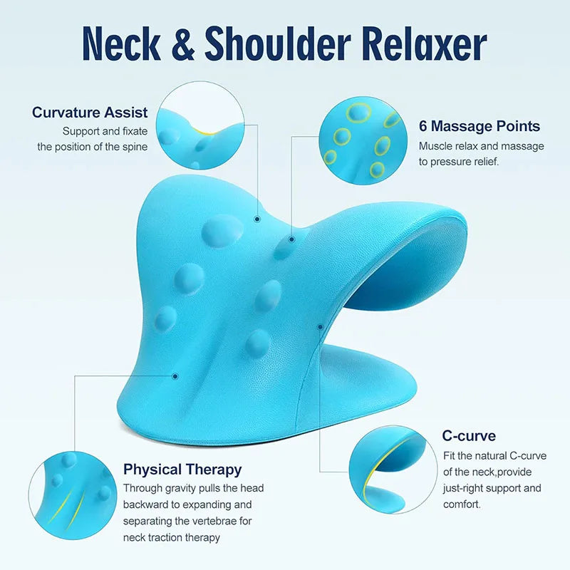 Neck And Shoulder Relaxer Cervical Traction Device Pain Relief And Cervical Spine Alignment Chiropractic Pillow Neck Stretcher