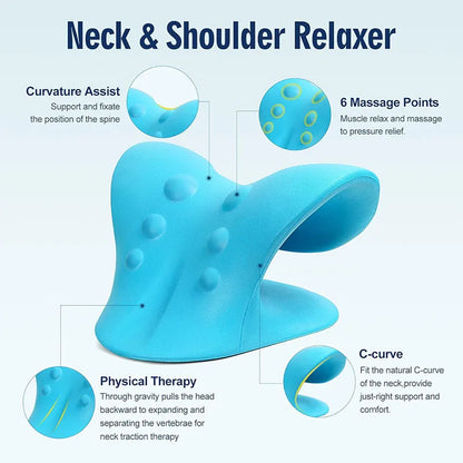 Neck And Shoulder Relaxer Cervical Traction Device Pain Relief And Cervical Spine Alignment Chiropractic Pillow Neck Stretcher