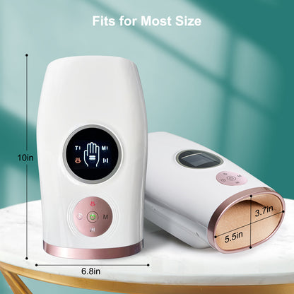 3-Speed Hand Massager With Heat, Air Compression & 30-Min Timer, Portable & Relaxing