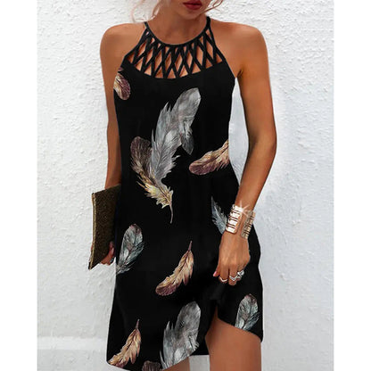 Boho Halter Neck Summer Dress for Women