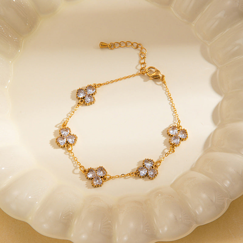 Women's Fashionable All-match Multi-color Titanium Steel Bracelet