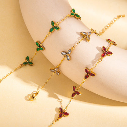 Women's Fashionable All-match Multi-color Titanium Steel Bracelet