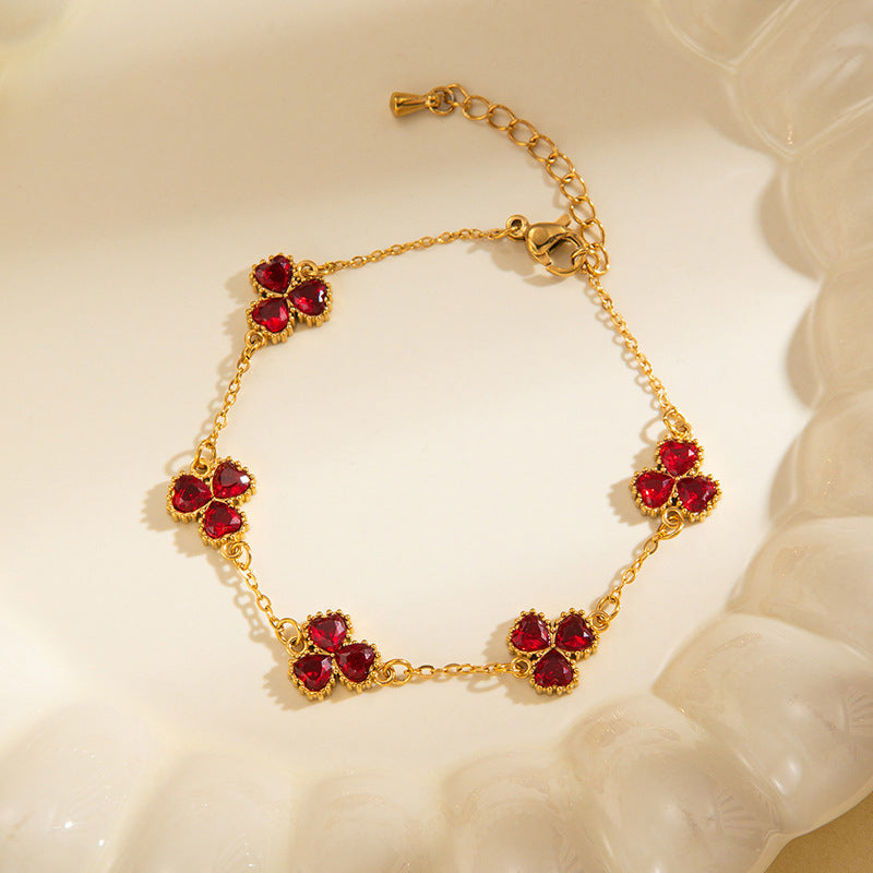 Women's Fashionable All-match Multi-color Titanium Steel Bracelet