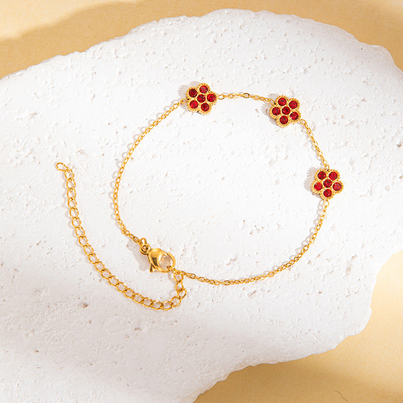 Women's Fashionable All-match Multi-color Titanium Steel Bracelet