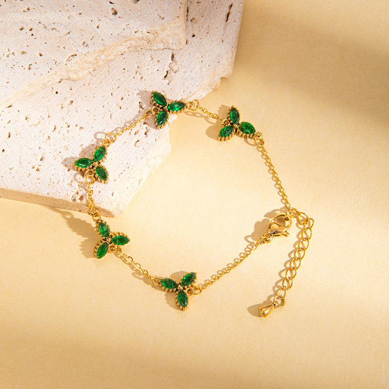 Women's Fashionable All-match Multi-color Titanium Steel Bracelet