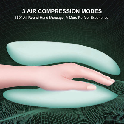 3-Speed Hand Massager With Heat, Air Compression & 30-Min Timer, Portable & Relaxing