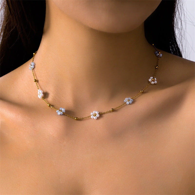 Women's Korean-style Fresh Flower Pearl Bracelet