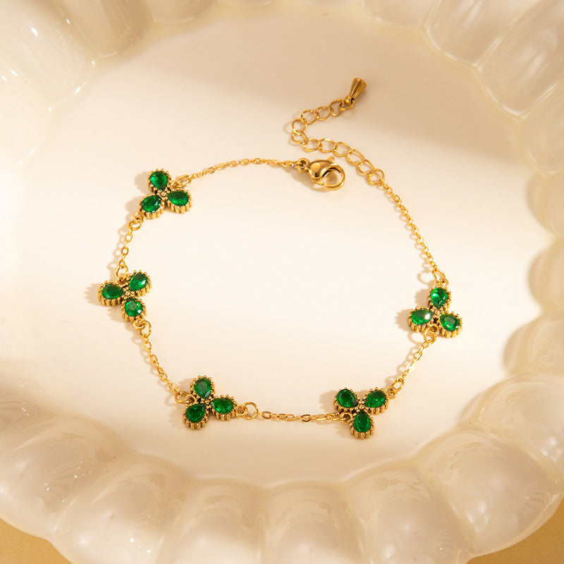 Women's Fashionable All-match Multi-color Titanium Steel Bracelet