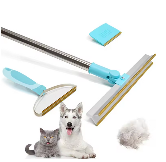 Pet Hair Remover Set Fluff Removal Tool Metals Telescopic