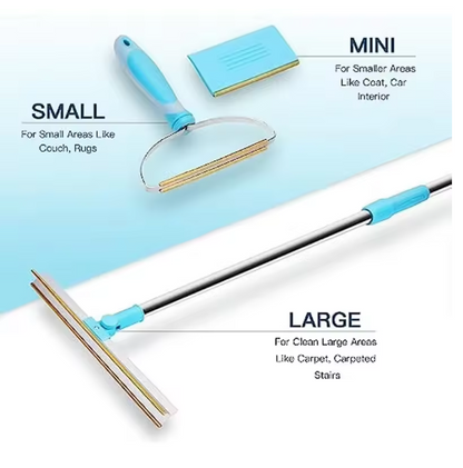 Pet Hair Remover Set Fluff Removal Tool Metals Telescopic
